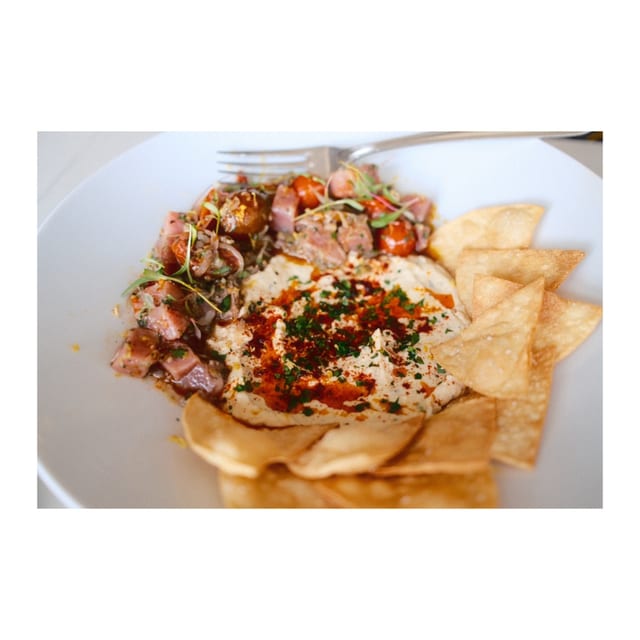 Tuna Ceviche + Rosemary Hummus.